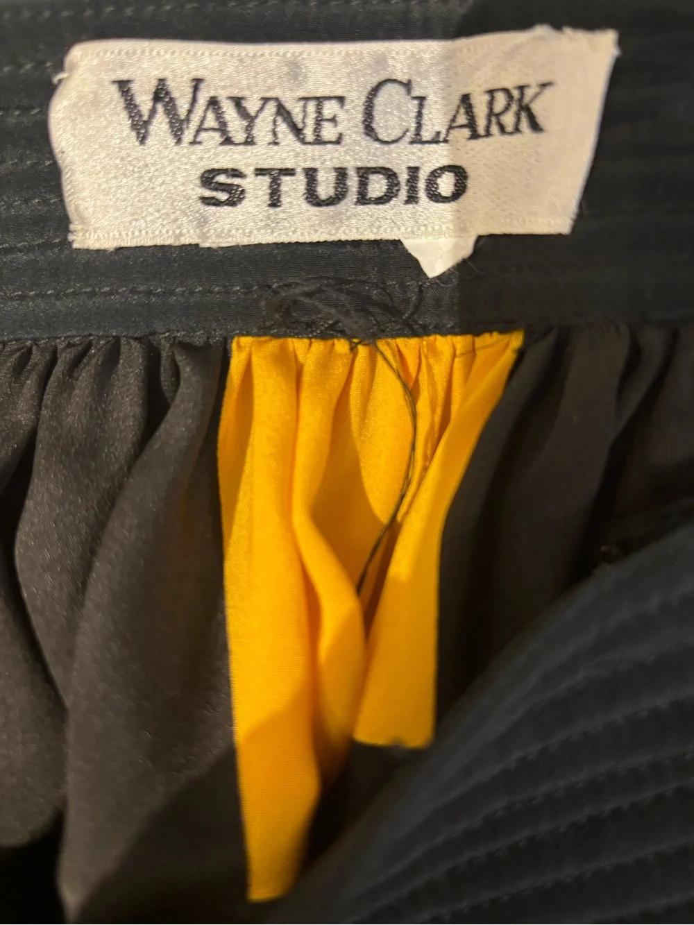 Vintage Black and Yellow Geometric Maxi Skirt by Wayne Clark Studio - Picture 4 of 4